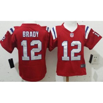 Nike New England Patriots #12 Tom Brady Red Toddlers Jersey