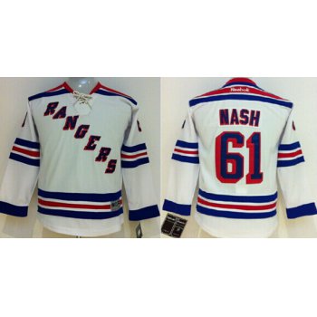 New York Rangers #61 Rick Nash White Kids Jersey