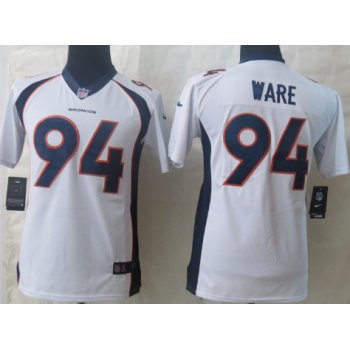 Nike Denver Broncos #94 DeMarcus Ware 2013 White Limited Kids Jersey