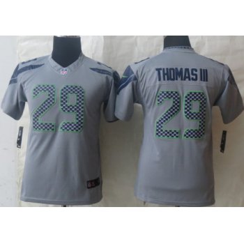 Nike Seattle Seahawks #29 Earl Thomas III Gray Limited Kids Jersey