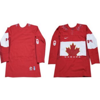 2014 Olympics Canada Blank Red Kids Jersey