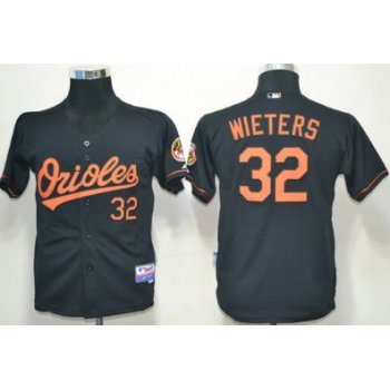 Baltimore Orioles #32 Matt Wieters Black Kids Jersey