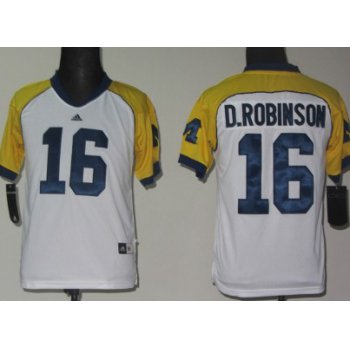 Michigan Wolverines #16 Denard Robinson White Kids Jersey