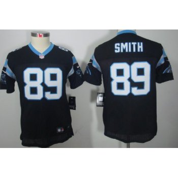 Nike Carolina Panthers #89 Steve Smith Black Limited Kids Jersey
