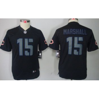 Nike Chicago Bears #15 Brandon Marshall Black Impact Limited Kids Jersey