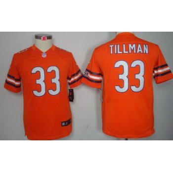 Nike Chicago Bears #33 Charles Tillman Orange Limited Kids Jersey