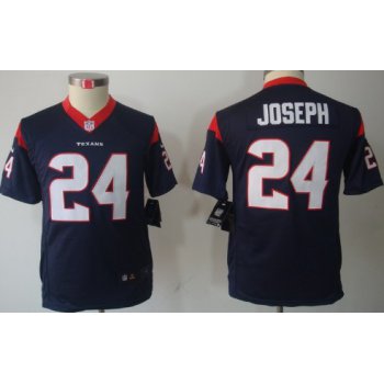 Nike Houston Texans #24 Johnathan Joseph Blue Limited Kids Jersey