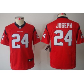 Nike Houston Texans #24 Johnathan Joseph Red Limited Kids Jersey