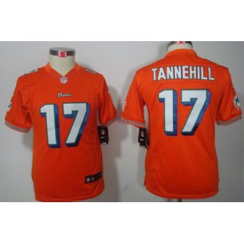 Nike Miami Dolphins #17 Ryan Tannehill Orange Limited Kids Jersey