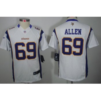 Nike Minnesota Vikings #69 Jared Allen White Limited Kids Jersey