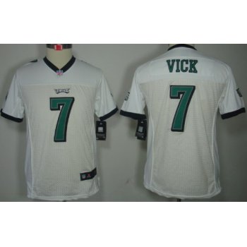 Nike Philadelphia Eagles #7 Michael Vick White Limited Kids Jersey