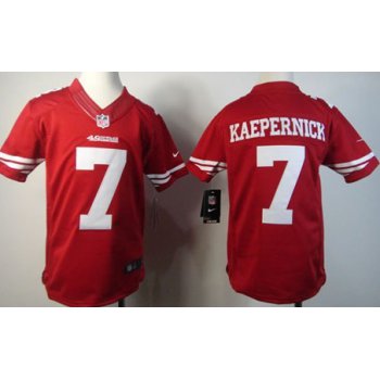 Nike San Francisco 49ers #7 Colin Kaepernick Red Limited Kids Jersey