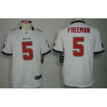 Nike Tampa Bay Buccaneers #5 Josh Freeman White Limited Kids Jersey