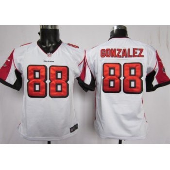 Nike Atlanta Falcons #88 Tony Gonzalez White Game Kids Jersey