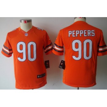 Nike Chicago Bears #90 Julius Peppers Orange Limited Kids Jersey