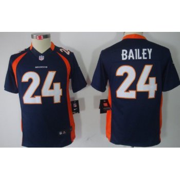 Nike Denver Broncos #24 Champ Bailey Blue Limited Kids Jersey