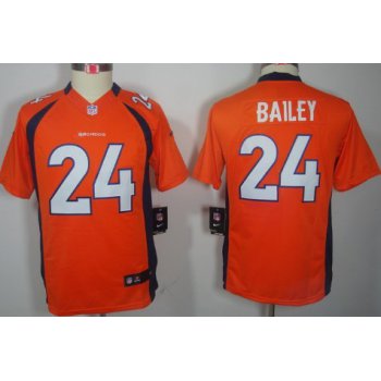 Nike Denver Broncos #24 Champ Bailey Orange Limited Kids Jersey