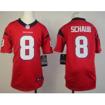 Nike Houston Texans #8 Matt Schaub Red Game Kids Jersey