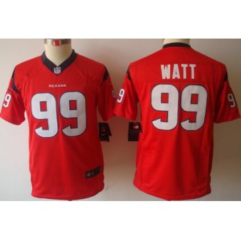 Nike Houston Texans #99 J.J. Watt Red Limited Kids Jersey