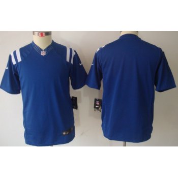 Nike Indianapolis Colts Blank Blue Limited Kids Jersey