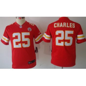 Nike Kansas City Chiefs #25 Jamaal Charles Red Limited Kids Jersey