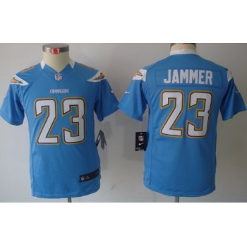 Nike San Diego Chargers #23 Quentin Jammer Light Blue Limited Kids Jersey