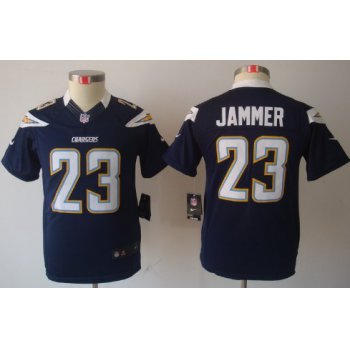Nike San Diego Chargers #23 Quentin Jammer Navy Blue Limited Kids Jersey