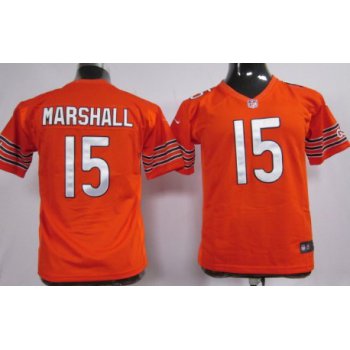 Nike Chicago Bears #15 Brandon Marshall Orange Game Kids Jersey