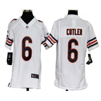 Nike Chicago Bears #6 Jay Cutler White Game Kids Jersey