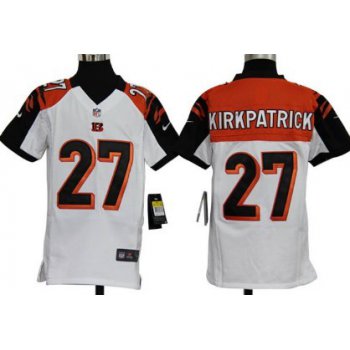 Nike Cincinnati Bengals #27 Dre Kirkpatrick White Game Kids Jersey