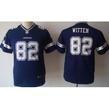 Nike Dallas Cowboys #82 Jason Witten Blue Game Kids Jersey