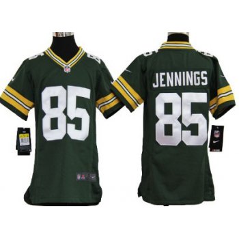 Nike Green Bay Packers #85 Greg Jennings Green Game Kids Jersey