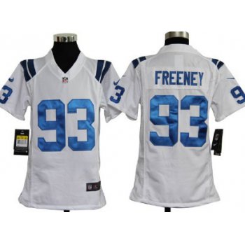 Nike Indianapolis Colts #93 Dwight Freeney White Game Kids Jersey