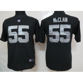 Nike Oakland Raiders #55 Rolando McClain Black Game Kids Jersey