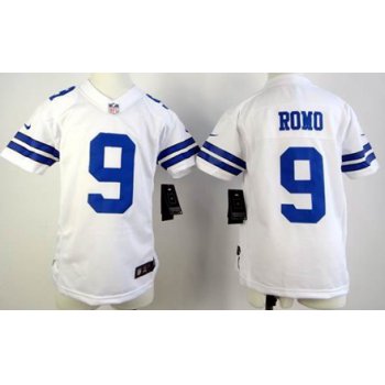 Nike Dallas Cowboys #9 Tony Romo White Game Kids Jersey