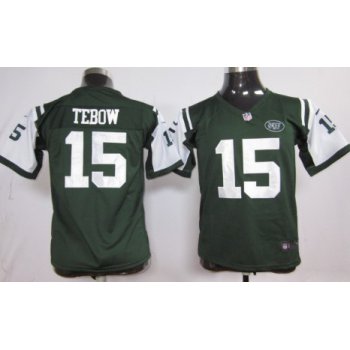 Nike New York Jets #15 Tim Tebow Green Game Kids Jersey