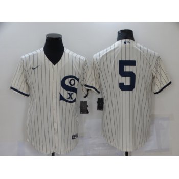 Men's Chicago White Sox #5 Ron Clark 2021 Cream Field of Dreams Cool Base Stitched Nike Jersey