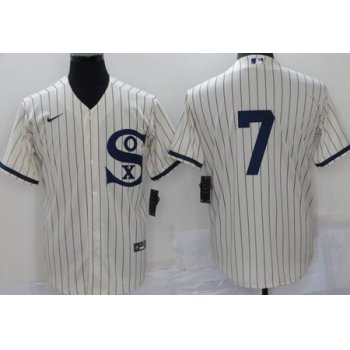 Men's Chicago White Sox #7 Tim Anderson Cream 2021 Field of Dreams Cool Base Jersey