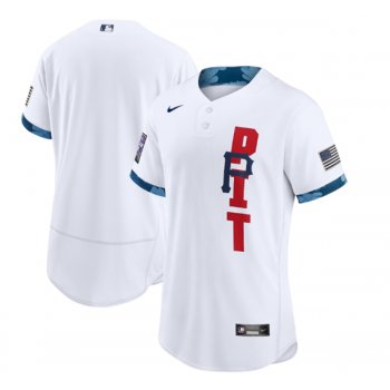 Men's Pittsburgh Pirates Blank 2021 White All-Star Flex Base Stitched MLB Jersey