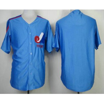 Men's Montreal Expos Blank 1982 Blue Mitchell & Ness Throwback Jersey