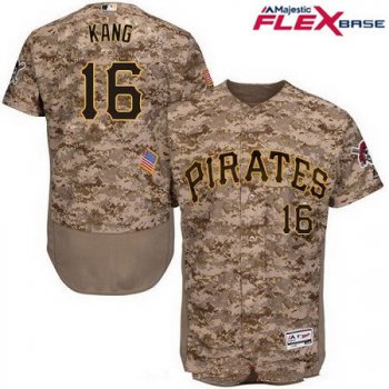 Men's Pittsburgh Pirates #16 Jung-ho Kang Camo Alternate Stitched MLB Majestic Flex Base Jersey