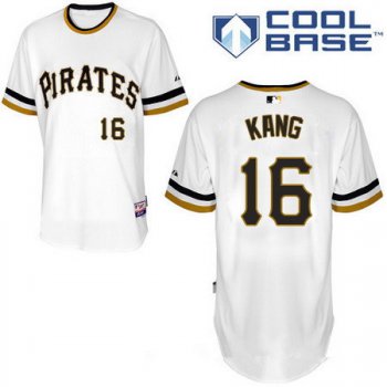 Men's Pittsburgh Pirates #16 Jung-ho Kang White Pullover Stitched MLB Majestic Cool Base Jersey