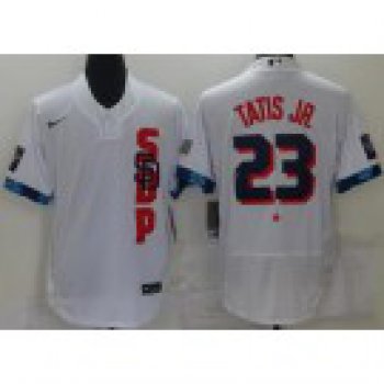 Men's San Diego Padres #23 Fernando Tatis Jr White 2021 MLB All Star Stitched Flex Base Nike Jersey