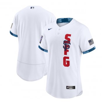 Men's San Francisco Giants Blank 2021 White All-Star Flex Base Stitched MLB Jersey