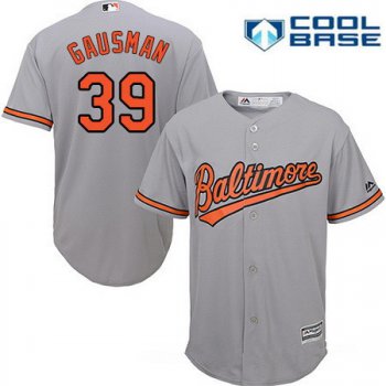 Men's Baltimore Orioles #39 Kevin Gausman Gray Road Stitched MLB Majestic Cool Base Jersey