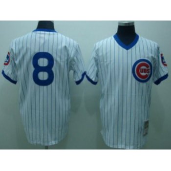 Chicago Cubs #8 Andre Dawson 1987 White Throwback Jersey
