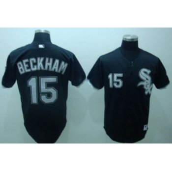 Chicago White Sox #15 Gordon Beckham Black Jersey