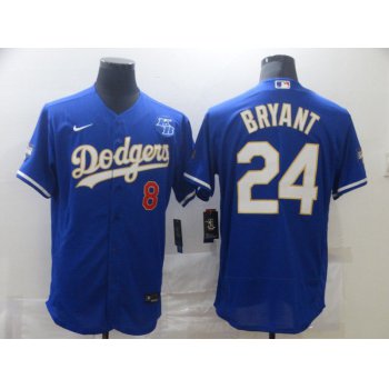 Men Los Angeles Dodgers 24 Bryant Blue Elite 2021 Nike MLB Jersey