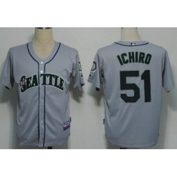 Seattle Mariners #51 Ichiro Suzuki Gray Jersey