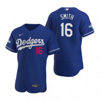 Los Angeles Dodgers #16 Will Smith Royal 2020 World Series Champions Jersey